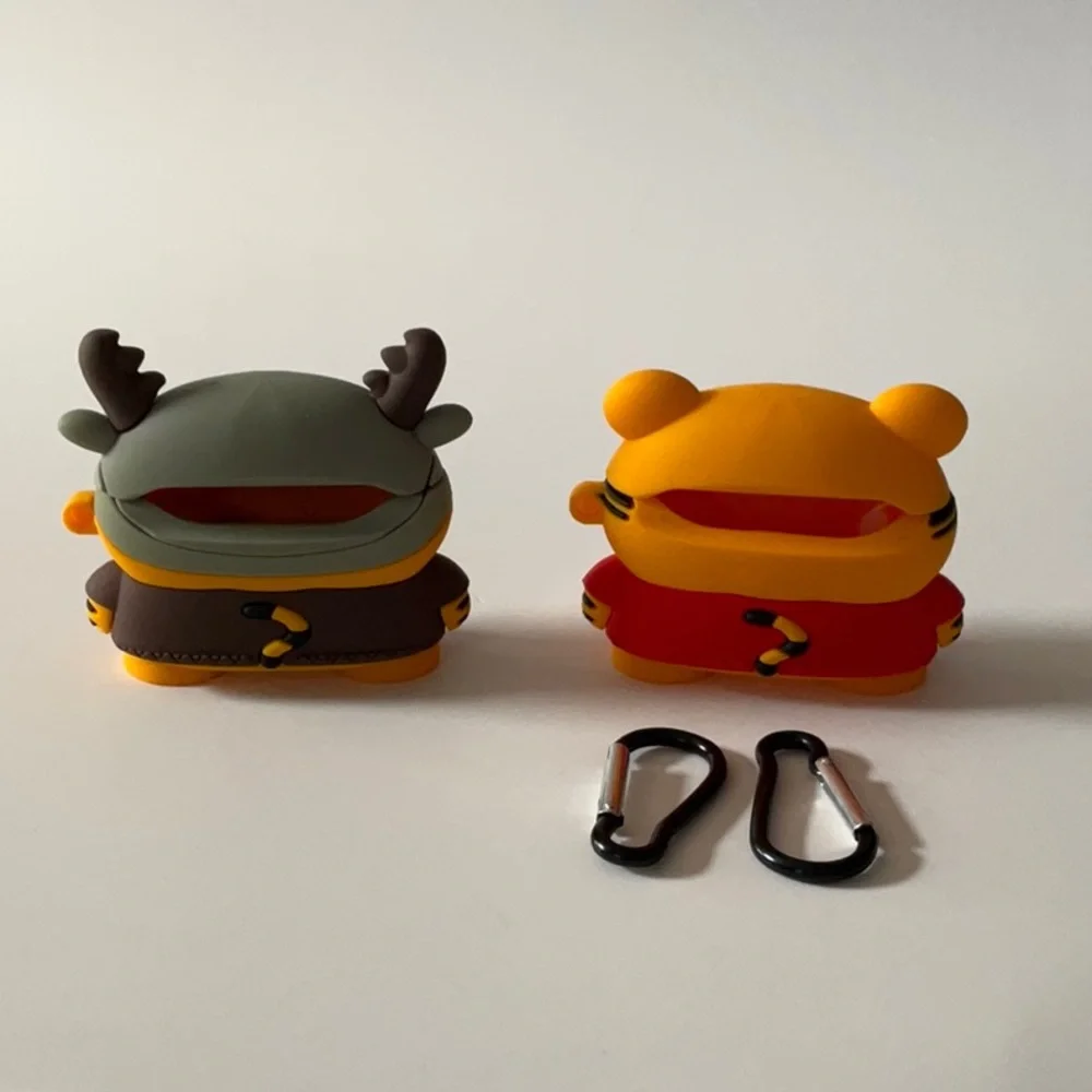 Lubiogio 3D Glasses tiger+ antlers tiger case for airpod 2 Desing‎ kids